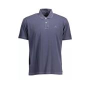 Blauw Katoenen Poloshirt met Borduursel Gant , Blue , Heren