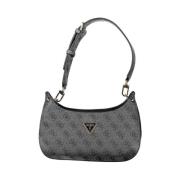 Zwarte Polyethyleen Mini Tas met Verstelbare Schouderband Guess , Gray...