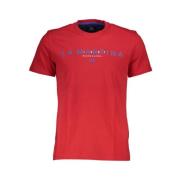 Elegant Roze Katoenen T-shirt La Martina , Red , Heren