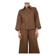 Stijlvolle Shirt voor Vrouwen Max Mara , Brown , Dames