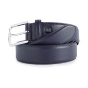 Blauwe Leren Riem Gesp Piquadro , Blue , Heren