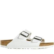 Witte Arizona Slippers Unisex Volwassenen Birkenstock , White , Dames