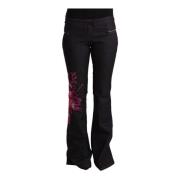 Zwarte Flared Denim Jeans Exte , Black , Dames