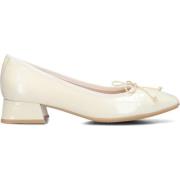 Ecru Leren Ballerina's Hispanitas , Beige , Dames