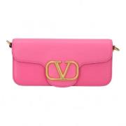 Pre-owned Leather shoulder-bags Valentino Vintage , Pink , Dames