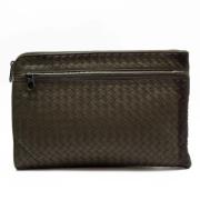 Pre-owned Leather clutches Bottega Veneta Vintage , Black , Heren