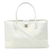 Pre-owned Fabric chanel-bags Chanel Vintage , White , Dames