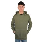 Groene Hoodie Logo Voorkant Calvin Klein , Green , Heren