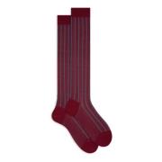 Stijlvolle Italiaanse katoenen lange sokken Gallo , Multicolor , Heren