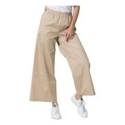 Palazzo Elastische Taille Broek Kocca , Beige , Dames