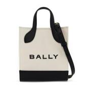 Stijlvolle Mini Stoffen Bar Tas Bally , Beige , Dames