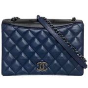 Pre-owned Fabric chanel-bags Chanel Vintage , Blue , Dames