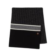 Geruite Wollen Sjaal Busnel , Black , Dames