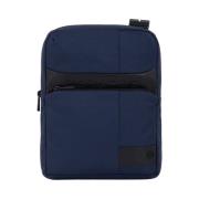 Blauwe Rfid iPad-tas met Connequ Piquadro , Blue , Heren