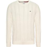 Witte Crewneck Sweater Tommy Jeans , Beige , Heren