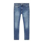 Slim Fit Distressed Blauwe Denim Broek Tommy Jeans , Blue , Heren