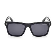 Heren Zonnebril Zwart Nylon Collectie Tom Ford , Black , Heren