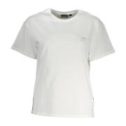 Stijlvol wit T-shirt met print Napapijri , White , Dames