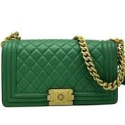 Pre-owned Fabric chanel-bags Chanel Vintage , Green , Dames