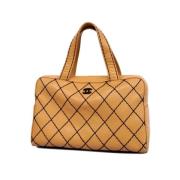 Pre-owned Fabric chanel-bags Chanel Vintage , Brown , Dames
