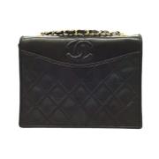 Pre-owned Leather chanel-bags Chanel Vintage , Black , Dames