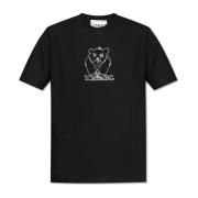 T-shirt met logo Iceberg , Black , Heren