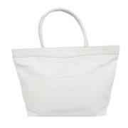 Pre-owned Fabric chanel-bags Chanel Vintage , White , Dames