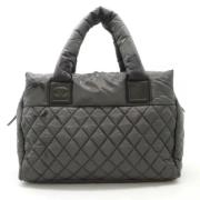 Pre-owned Leather handbags Chanel Vintage , Gray , Dames