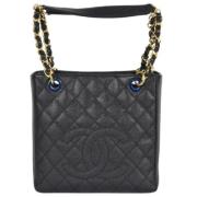 Pre-owned Leather chanel-bags Chanel Vintage , Black , Dames