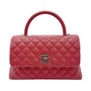 Pre-owned Leather handbags Chanel Vintage , Red , Dames