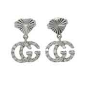 Pre-owned White Gold earrings Gucci Vintage , Gray , Dames