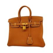 Pre-owned Fabric handbags Hermès Vintage , Brown , Dames