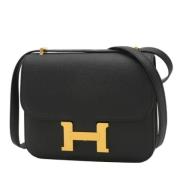 Pre-owned Fabric shoulder-bags Hermès Vintage , Black , Dames