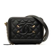 Pre-owned Leather handbags Chanel Vintage , Black , Dames