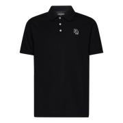 Zwart Slim-Fit Poloshirt met Logo Dsquared2 , Black , Heren