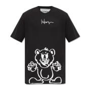 T-shirt met logo Iceberg , Black , Heren