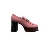 Pre-owned Leather heels Gucci Vintage , Pink , Dames