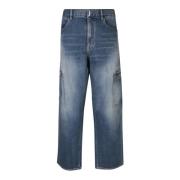 Blauwe Cargo Stijl Katoenen Jeans Givenchy , Blue , Heren