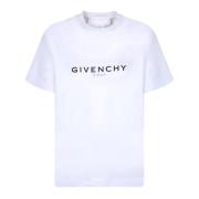 Wit T-shirt met logoprint Givenchy , White , Dames