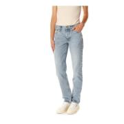 Straight Fit Jeans met lage taille Nudie Jeans , Blue , Dames