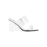 Leather sandals Alexander McQueen , Gray , Dames