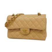 Pre-owned Fabric chanel-bags Chanel Vintage , Beige , Dames