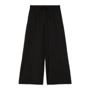 Zwarte Wollen Flared Broek Max Mara Weekend , Black , Dames