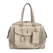 Pre-owned Fabric handbags Hermès Vintage , Beige , Dames