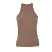 Geribbeld Tanktop Anine Bing , Brown , Dames