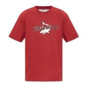 T-shirt met logo Iceberg , Red , Heren