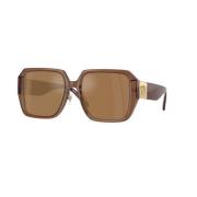 Bruin Metalen Zonnebril Ve4472D Model Versace , Brown , Unisex