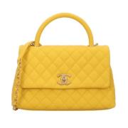 Pre-owned Fabric chanel-bags Chanel Vintage , Yellow , Dames