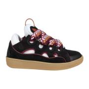 Leren Sneakers Zwart/Bordeaux Aw24 Lanvin , Black , Heren