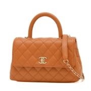 Pre-owned Fabric chanel-bags Chanel Vintage , Orange , Dames